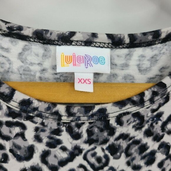 New LulaRoe Maria Dress Womens XXS Snow Leopard Maxi Grey Black - Picture 4 of 6